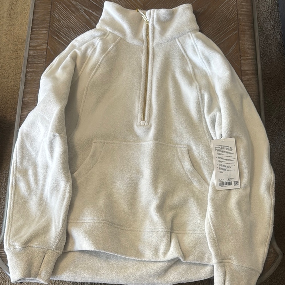 Lululemon Cozy White Quarter-Zip Pullover
